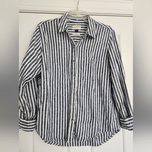 Striped Blue and White Shirt